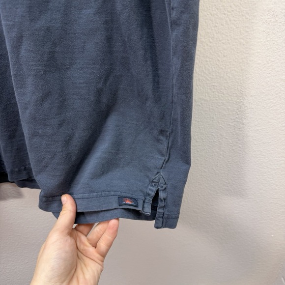 Faherty Men's 100% Organic Cotton Sun Washed Blue Short Sleeve Polo Shirt Sz XL - Picture 3 of 5